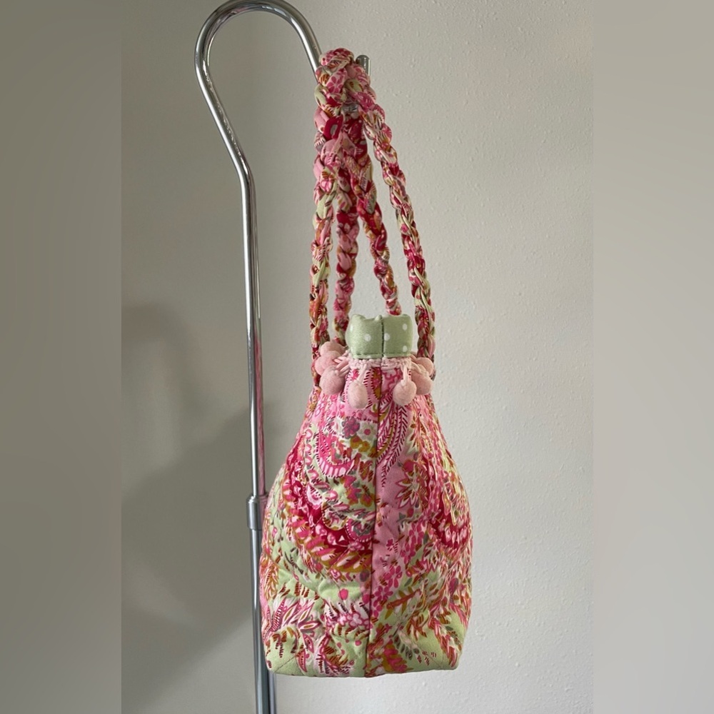 Quilted Pink and Green Tote Bag by Isabella's Journey - Picture 6 of 9